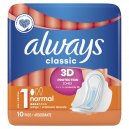 Always Classic Normal Podpaski ze skrzydełkami 10szt