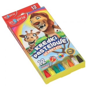 INSPIRIA Kredki pastelowe 12 kolorow