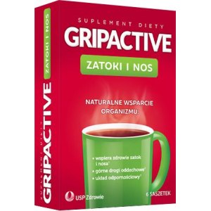 Gripactive zatoki i nos 6 saszetek