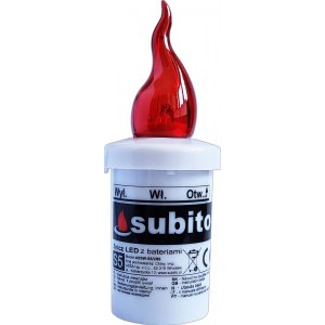 Subito Wkład do zniczy LED S5 czerwony 1szt