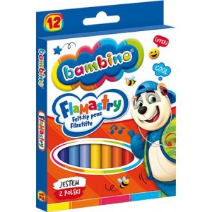 Bambino Flamastry 12 kolorów