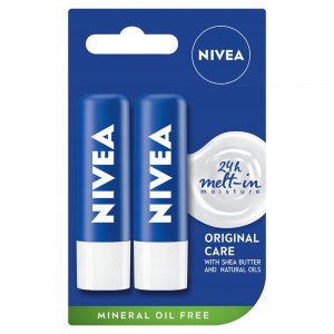 Nivea Pielęgnująca pomadka do ust Original Care 2x5,5ml