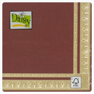 Daisy Serwetki ozdobne Antyczna Rama Bordowe 20szt