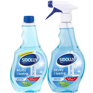 Sidolux Płyn do mycia szyb i luster + zapas Arctic 500ml