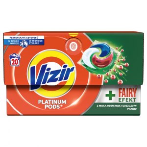 Vizir kapsułki do prania Platinum Pods + Fairy Efekt 20 szt.