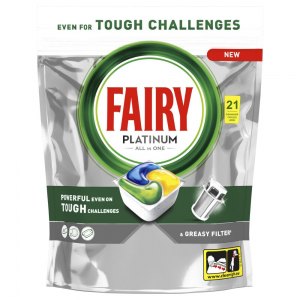 Fairy kapsułki do zmywarki Platinum Lemon 21szt