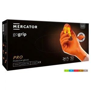 Mercator gogrip rękawice pomarańczowe rozmiar M 50szt