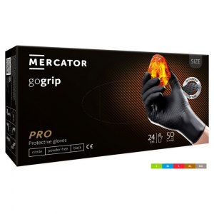 Mercator gogrip rękawice czarne rozmiar XL 50szt