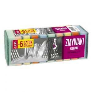 Anna Zaradna Zmywaki kuchenne profilowane 5szt + 5szt