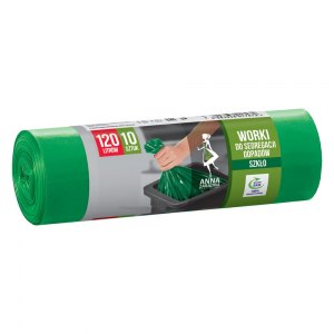 Anna Zaradna Worki do segregacji odpadów SZKŁO 120L 10szt