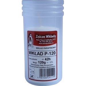 Wkład parafinowy do zniczy P-120 15szt