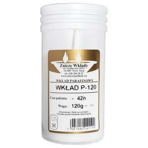 Wkład parafinowy do zniczy P-120 15szt