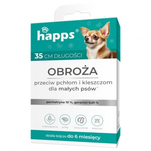 Happs obroża przeciw pchłom i kleszczom dla małych ps&oacute;w 35cm